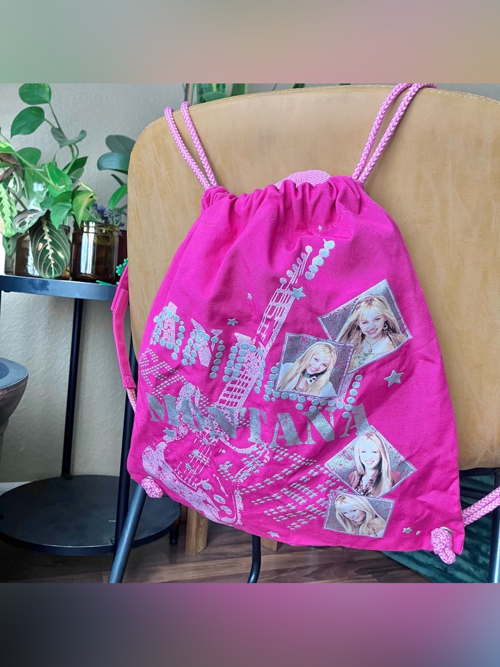 Disney Hannah Montana Y2K drawstring backpack